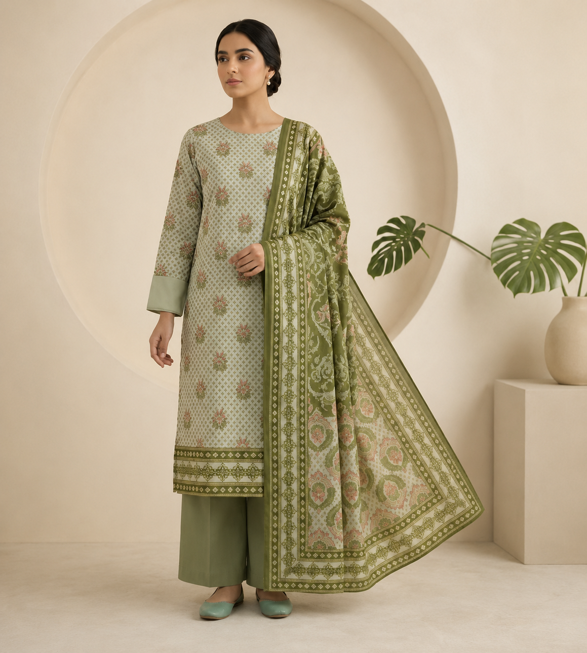 3-Piece Lawn Unstitched Suit