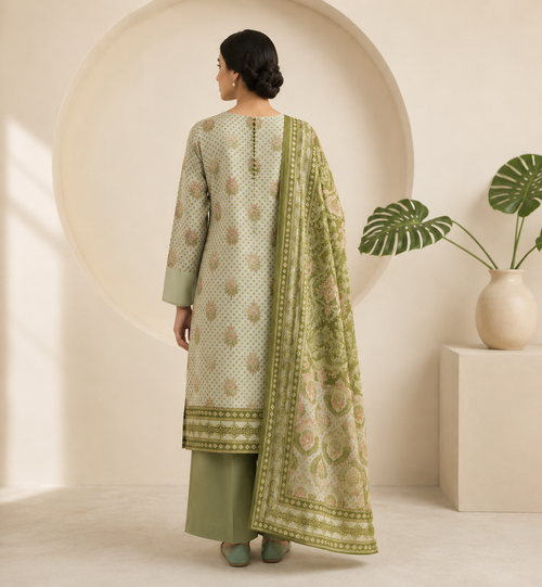 3-Piece Lawn Unstitched Suit