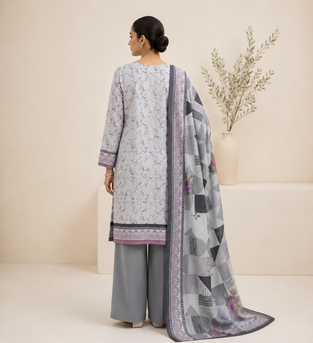 3-Piece Lawn Unstitched Suit