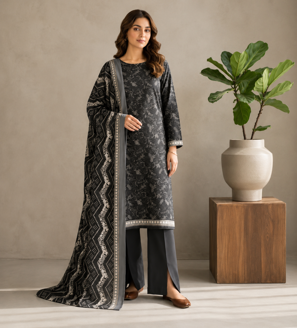 3-Piece Lawn Unstitched Suit