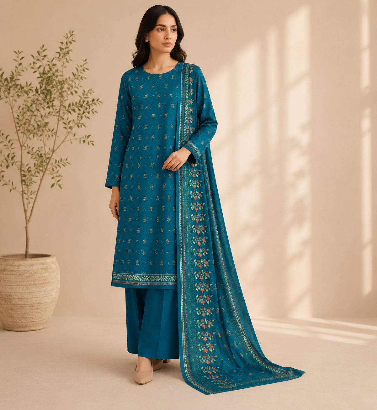 3-Piece Lawn Unstitched Suit