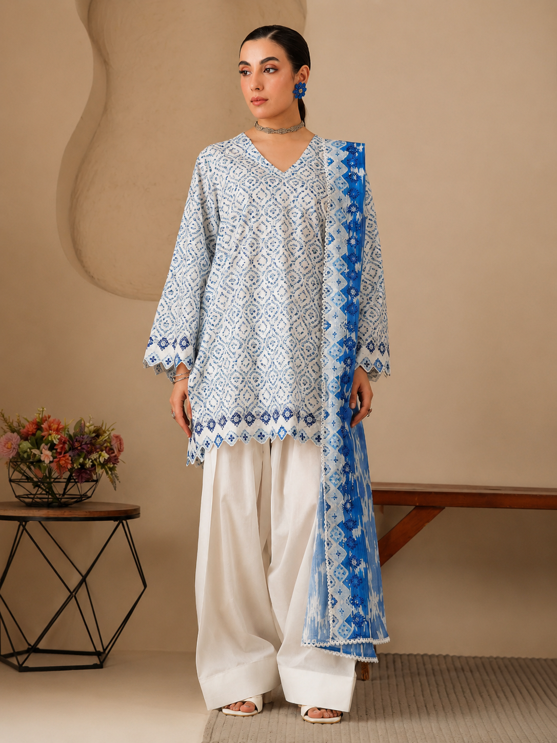Premium Digital Printed Lawn 3-Piece Unstitched Suit
